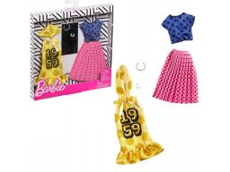 Barbie ubranko lalki 2pak sukienka spódniczka top