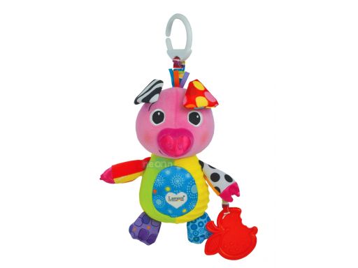 Tomy lamaze świnka maskotka zawieszka do wózka