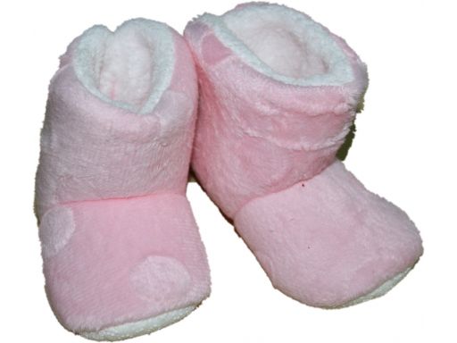 Różowe buciki kozaczki kapcioszki- 6-9 m (12)*