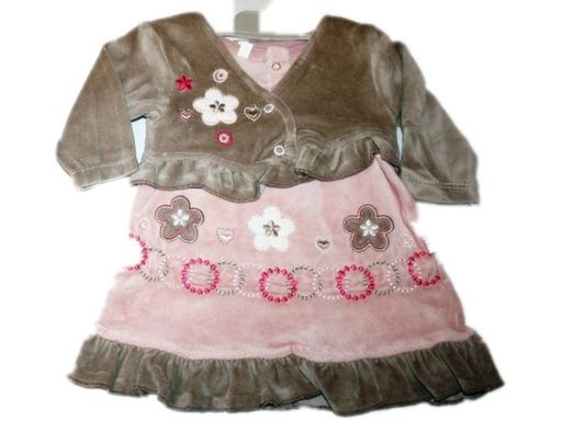 Timyfiore* welurowa sukieneczka i bolerko - 80 cm