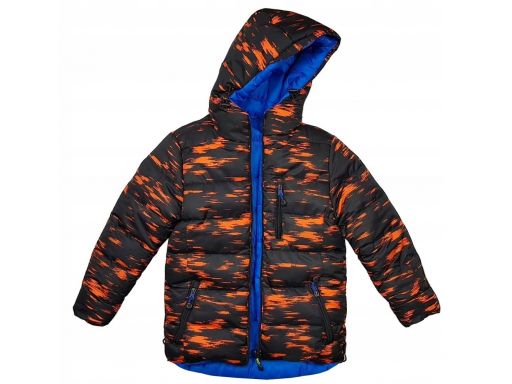 Zimowa pikowana kurtka nord husky r 128 cm orange