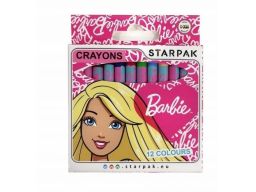 Kredki woskowe świecowe barbie starpak 12 kolorów