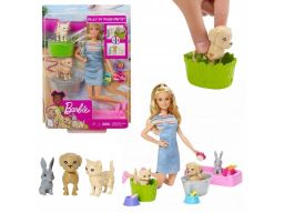 Mattel barbie zestaw lalka opiekunka zwierząt ruch