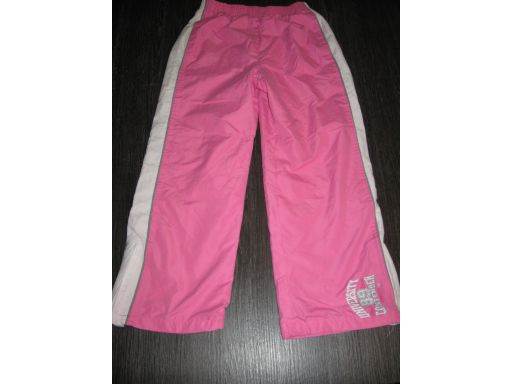 Spodnie dresowe cienkie różowe r.122 | *6535