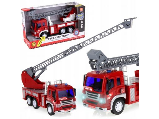 Straż pożarna wóz strażacki drabina światła dźwięk