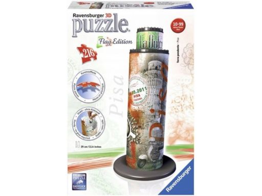 Ravensburger puzzle 3d flagi krzywa wieża w pizie