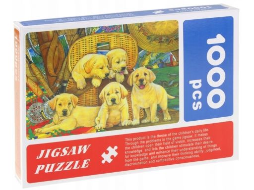 Puzzle 1000 el. labradory psy pieski szczeniaki