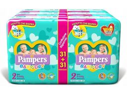 Pampers baby dry mini, 62 szt pieluszek, rozmiar 2