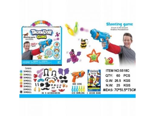 Klocki rzepy przestrzenne 50 el. magic blocks ball