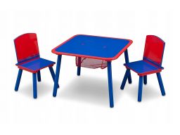 Drewniany zestaw dla dzieci stolik krzesła delta