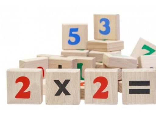 Klocki drewniane edukacyjne cyferki 27 szt 54 cyfr