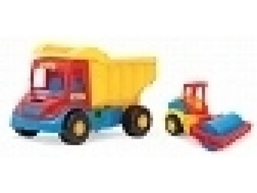 Multi truck z walcem duży samochód+walec wader hit