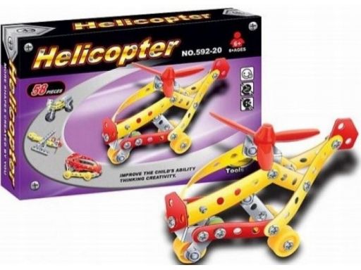 Klocki konstrukcyjne motocykl helikopter samochód
