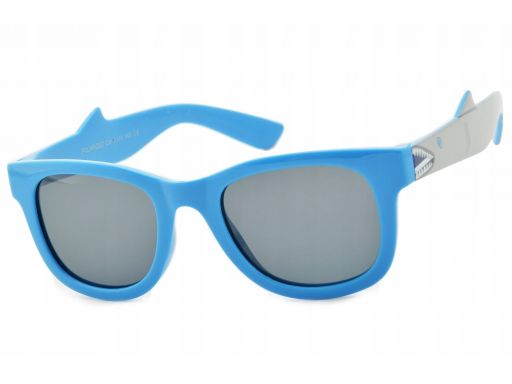 Dziecięce okulary polaryzacyjne nerdy rekin blue