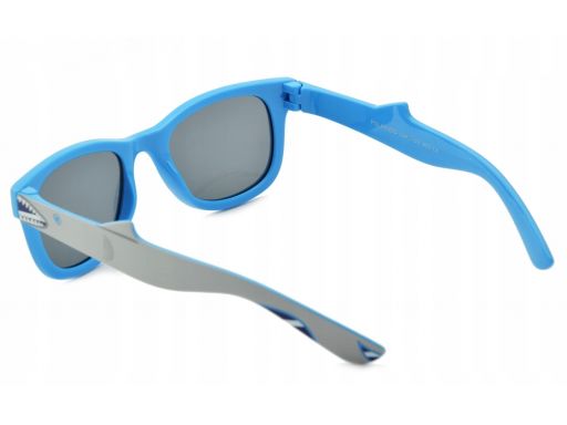 Dziecięce okulary polaryzacyjne nerdy rekin blue