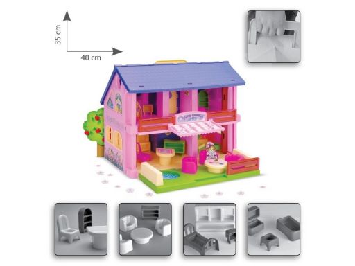 Play house domek dla lalek mebelki zabawka rozwój
