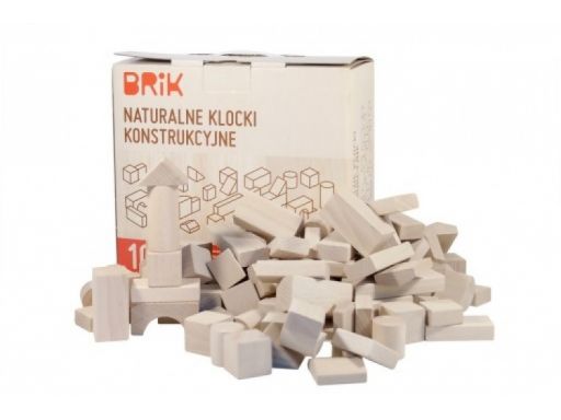 Drewniane klocki kolorowe konstrukcyjne 100 sztuk