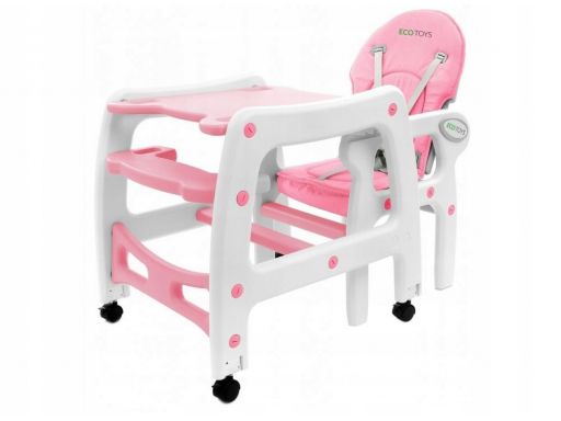 Krzesełko do karmienia ecotoys 2w1 stolik + fotel