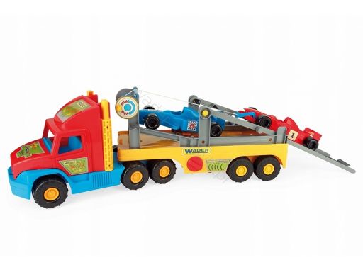 Super truck z autkami wader 110 cm samochód duży