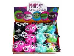 Stnux futrzany brelok pompon maskotka kot 96679