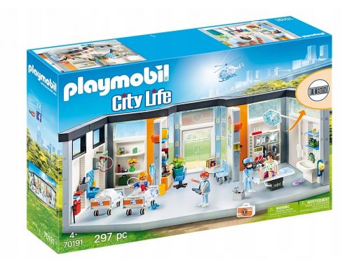 Klocki playmobil duży szpital z wyposażeniem 70191