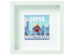 Ramka z figurką supergirl dla nauczycielki