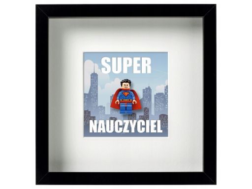 Ramka z figurką - superman - dla super nauczyciela