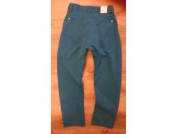 Spodnie jeans r. 152cm 14lat turkusowe niski krok