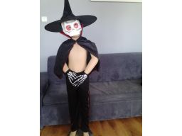 Czarodziej duch 5-6lat uniw. bal halloween nowy