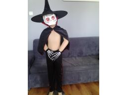 Czarodziej duch 5-6lat uniw. bal halloween nowy