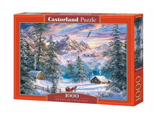 Puzzle 1000 mountain christmas święta w górach cas