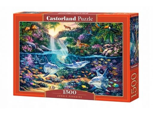 Puzzle 1500 jungle paradise rajska dżungla castor