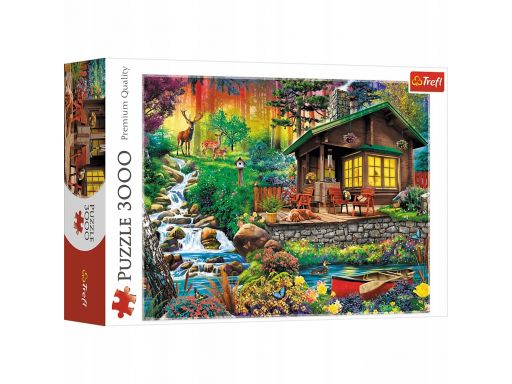 Puzzle trefl chatka w lesie 3000