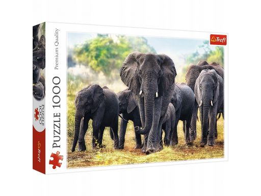 Puzzle afrykańskie słonie 1000 trefl