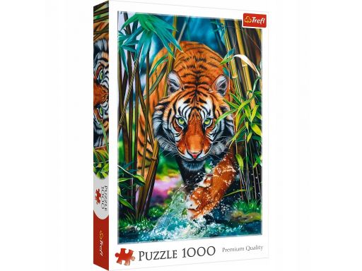 Puzzle 1000 drapieżny tygrys trefl