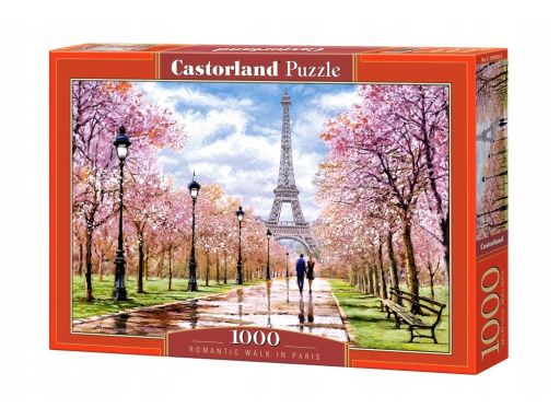 Puzzle 1000 romantic walk in paris castor