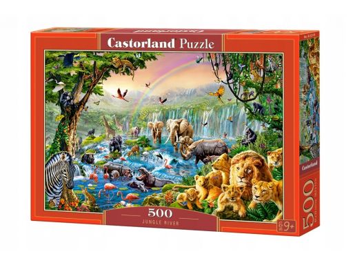 Puzzle 500 jungle river rzeka w dżungli castor