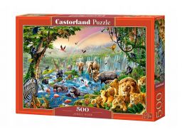 Puzzle 500 jungle river rzeka w dżungli castor