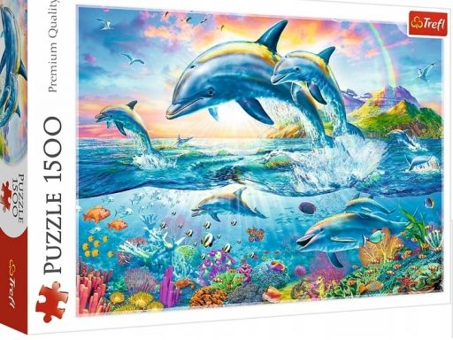 Puzzle 1500 rodzina delfinów trefl