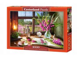 Puzzle 1000 violet snapdragons kwiaty castor