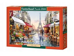 Puzzle 1500 flower shop kwiaciarnia paryż castor