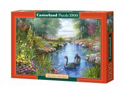 Puzzle 1500 czarne łabędzie orpinas castor