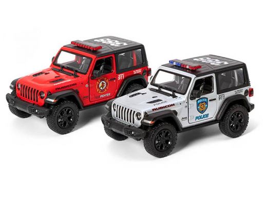 Kinsmart jeep wrangler rubicon 1:38 straż policja