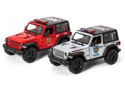 Kinsmart jeep wrangler rubicon 1:38 straż policja