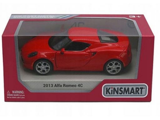 Kinsmart metal samochód 2013 alfa romeo 4c 1:32