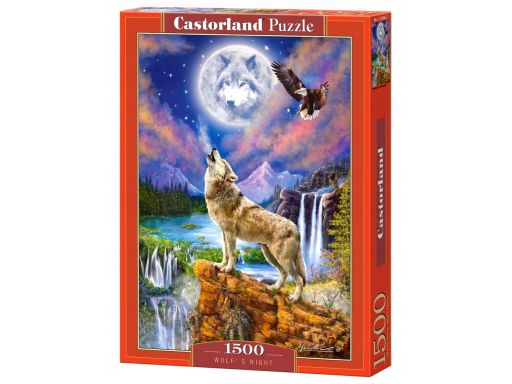 Puzzle 1500 wolf night noc wilka castor