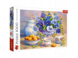 Puzzle 1000 niebieskie kwiaty trefl