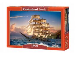 Puzzle 1500 sailing at sunset żegluga castor