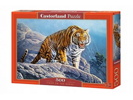 Puzzle 500 tiger on the rocks castor