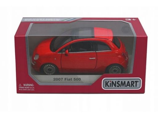 Kinsmart metal samochód 2007 fiat 500 1:28